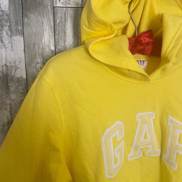 GAP yellow lightweight spell out hoodie L - Picture 3 of 8